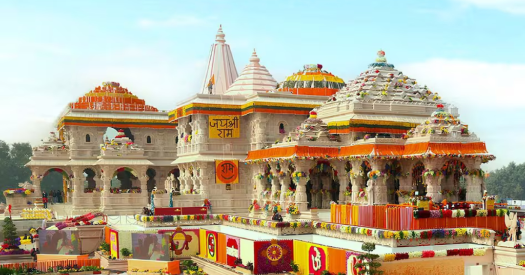अयोध्या राम मंदिर का भव्य दृश्य