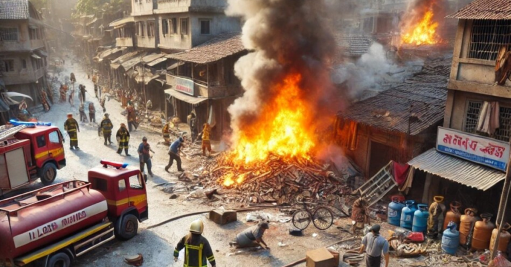 दिल्ली के आदर्श नगर में हुई चौंकाने वाली घटना का दृश्य