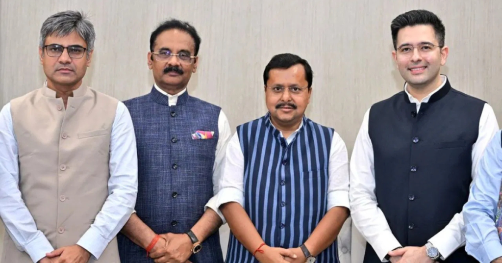 संदीप पाठक AAP: पार्टी छोड़ने से पहले की तस्वीर