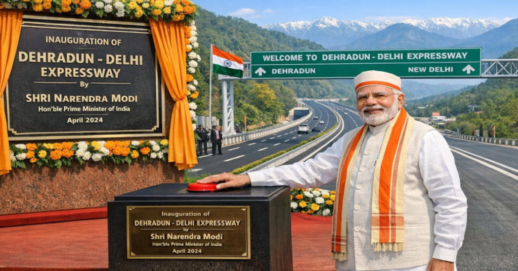 PM मोदी देहरादून दौरा के दौरान कार्यक्रम में शामिल होते हुए