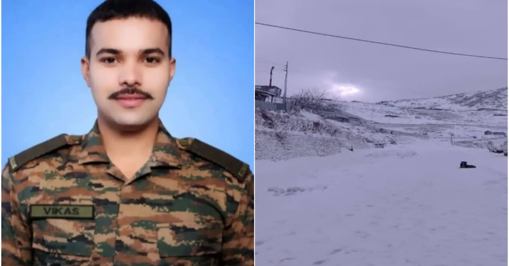 विकास कुमार सिक्किम हिमस्खलन में बलिदान को दर्शाता हुआ चित्र