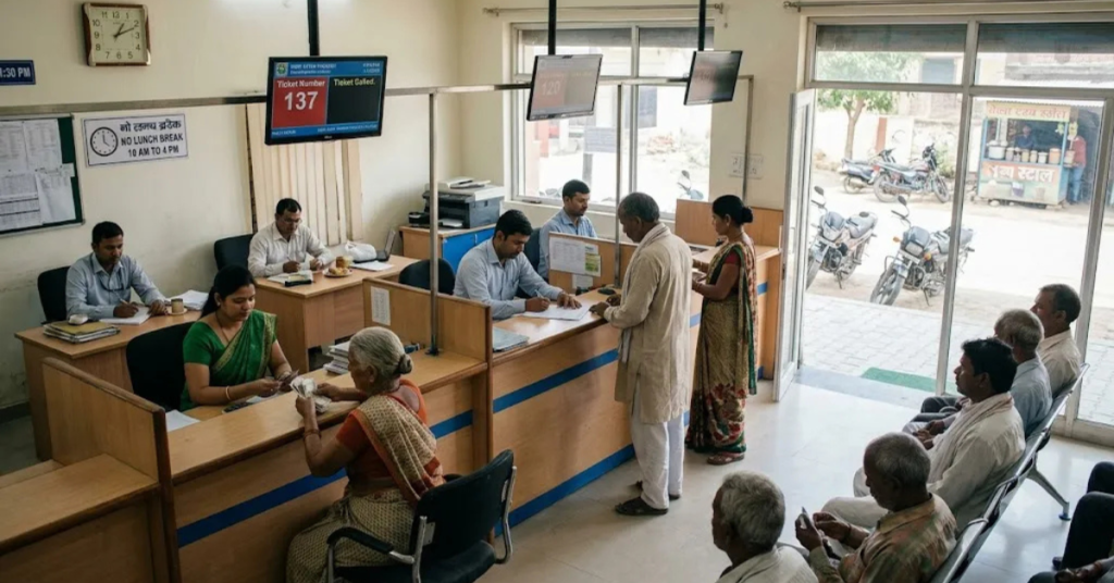 यूपी ग्रामीण बैंक में लंच ब्रेक खत्म होने से संबंधित सांकेतिक तस्वीर